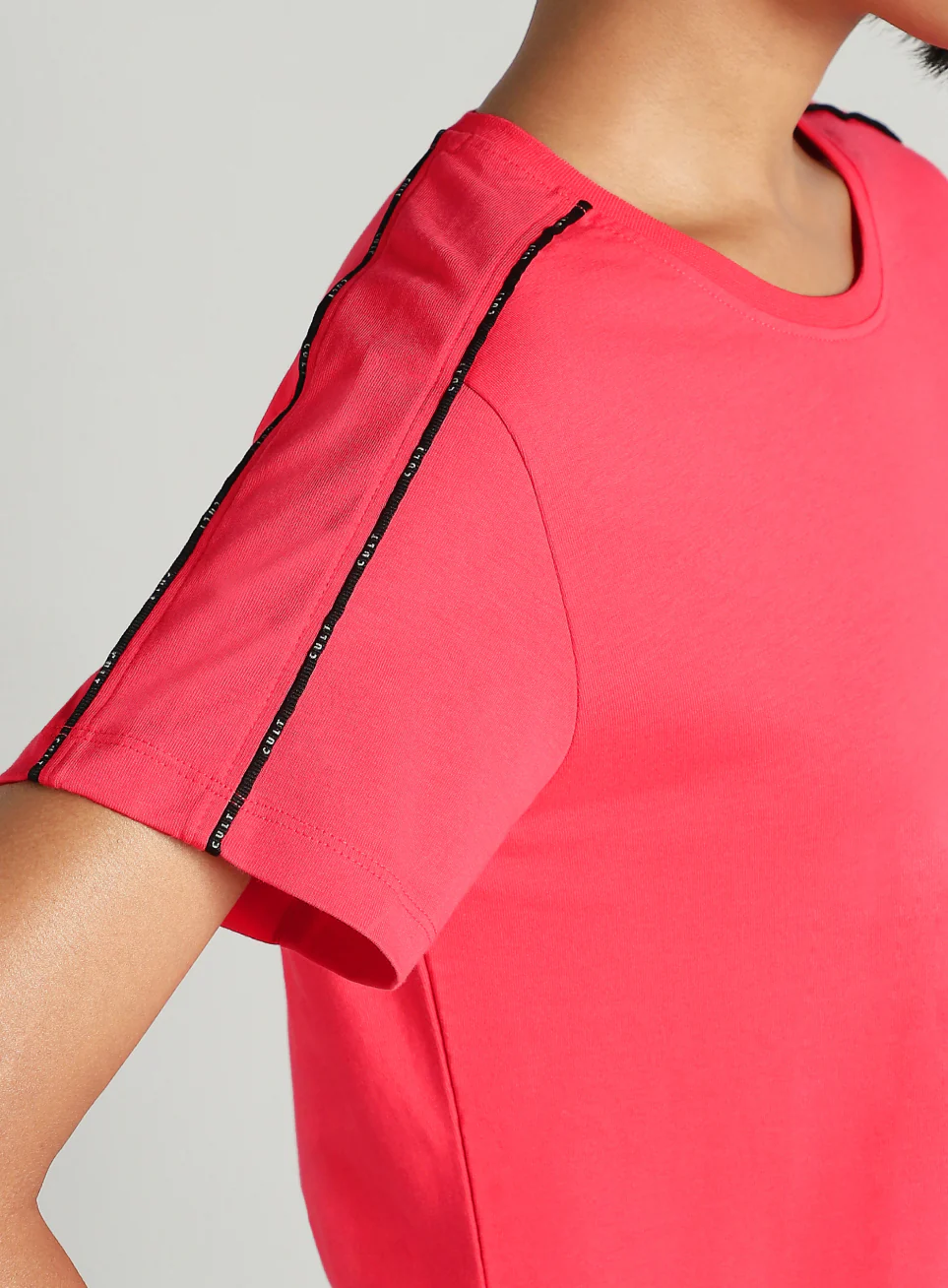 Women's Red Panel Play T-shirt - Image 8