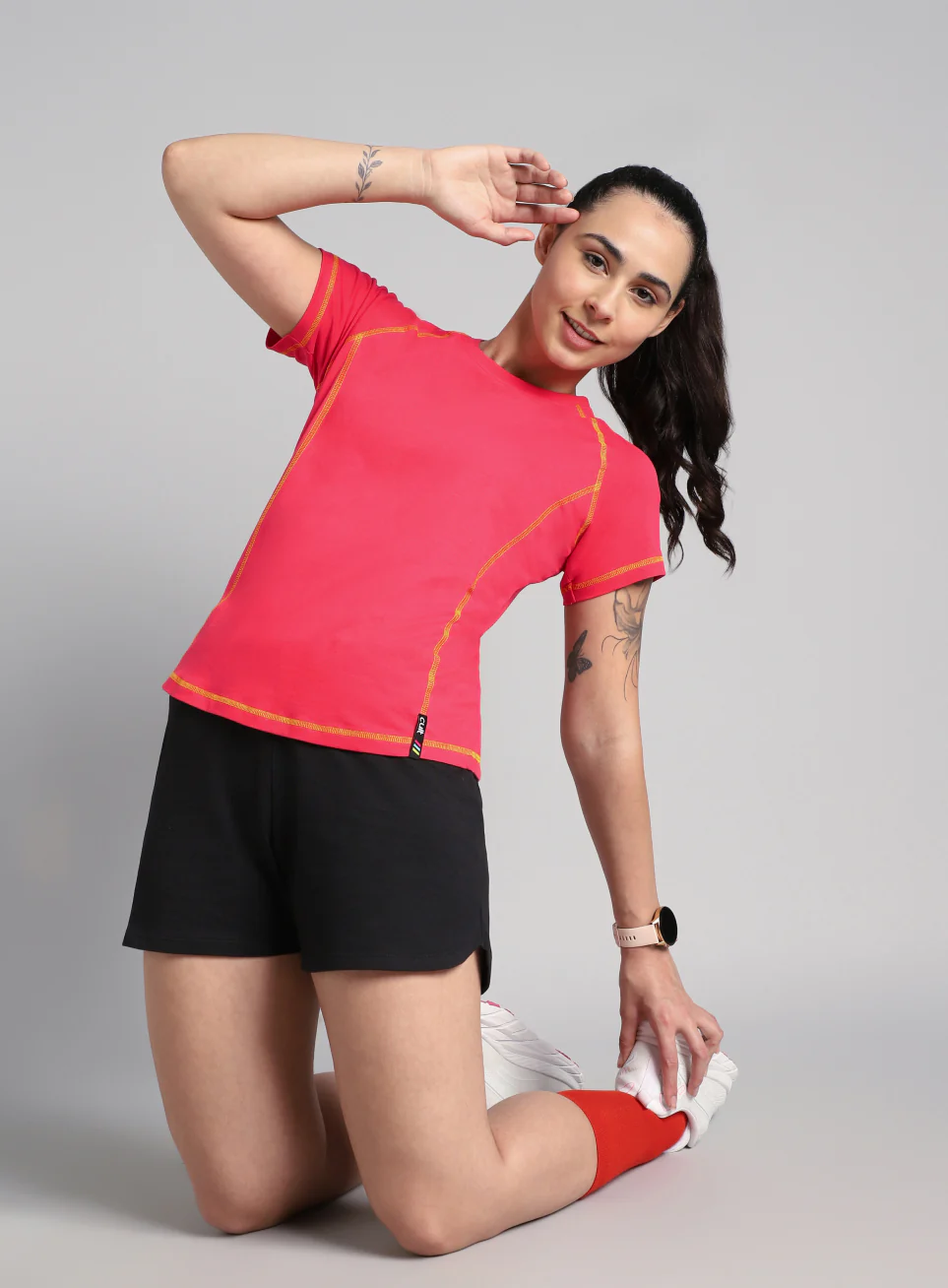Women's Red Power Line T-shirt - Image 2