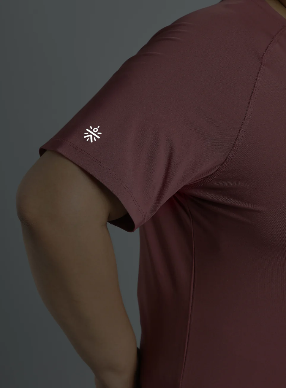 Women's Red Running Essential Plus Size Regular Fit T-shirt - Image 8
