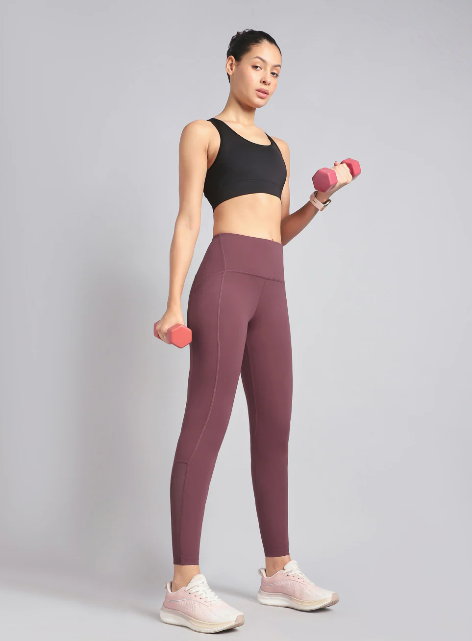 Women's Red Training Shape Shifter COMFlex Tights - Image 3