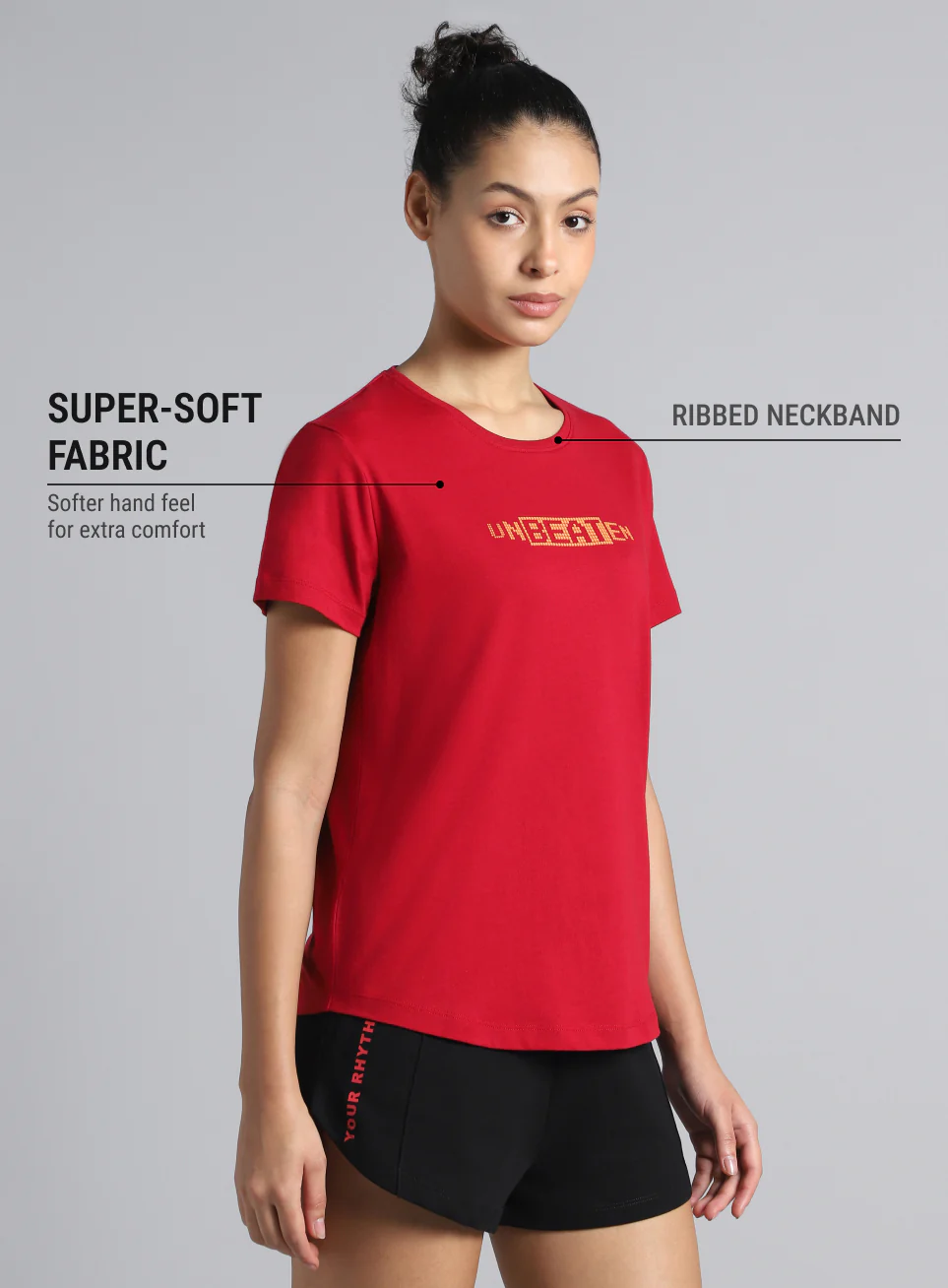 Women's Red Unbeaten Graphic T-shirt - Image 5