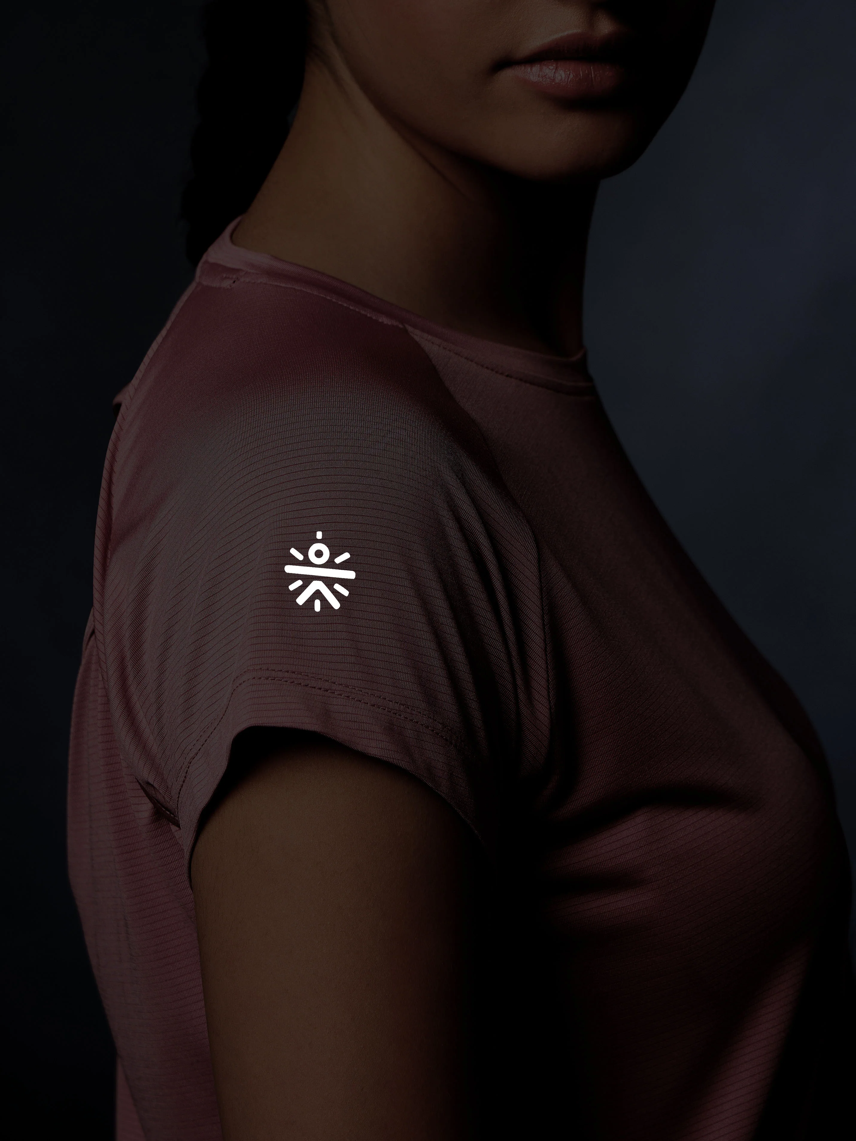 Women's Run Forward Stylised Back Pink T-shirt - Image 10