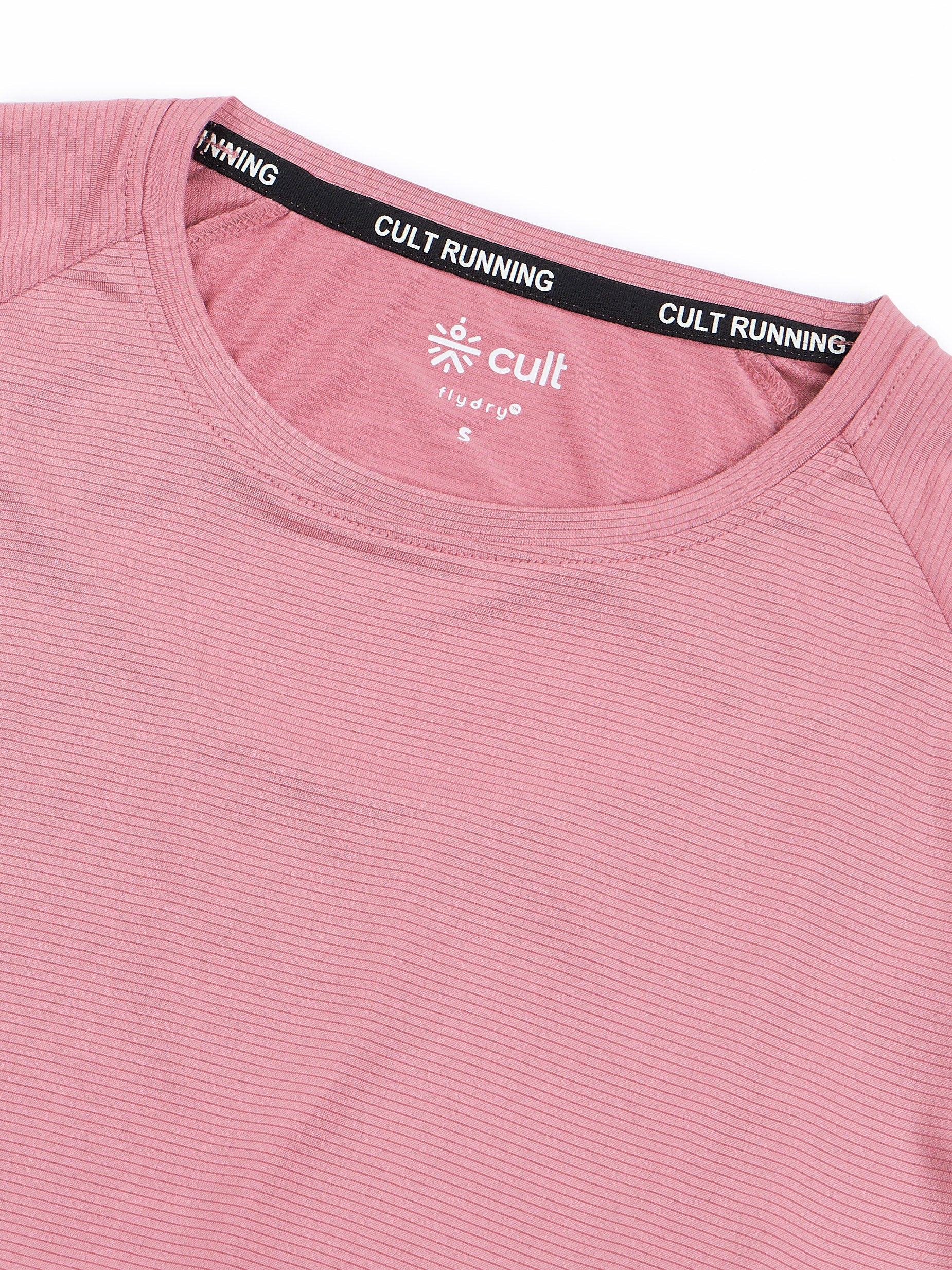 Women's Run Forward Stylised Back Pink T-shirt - Image 11