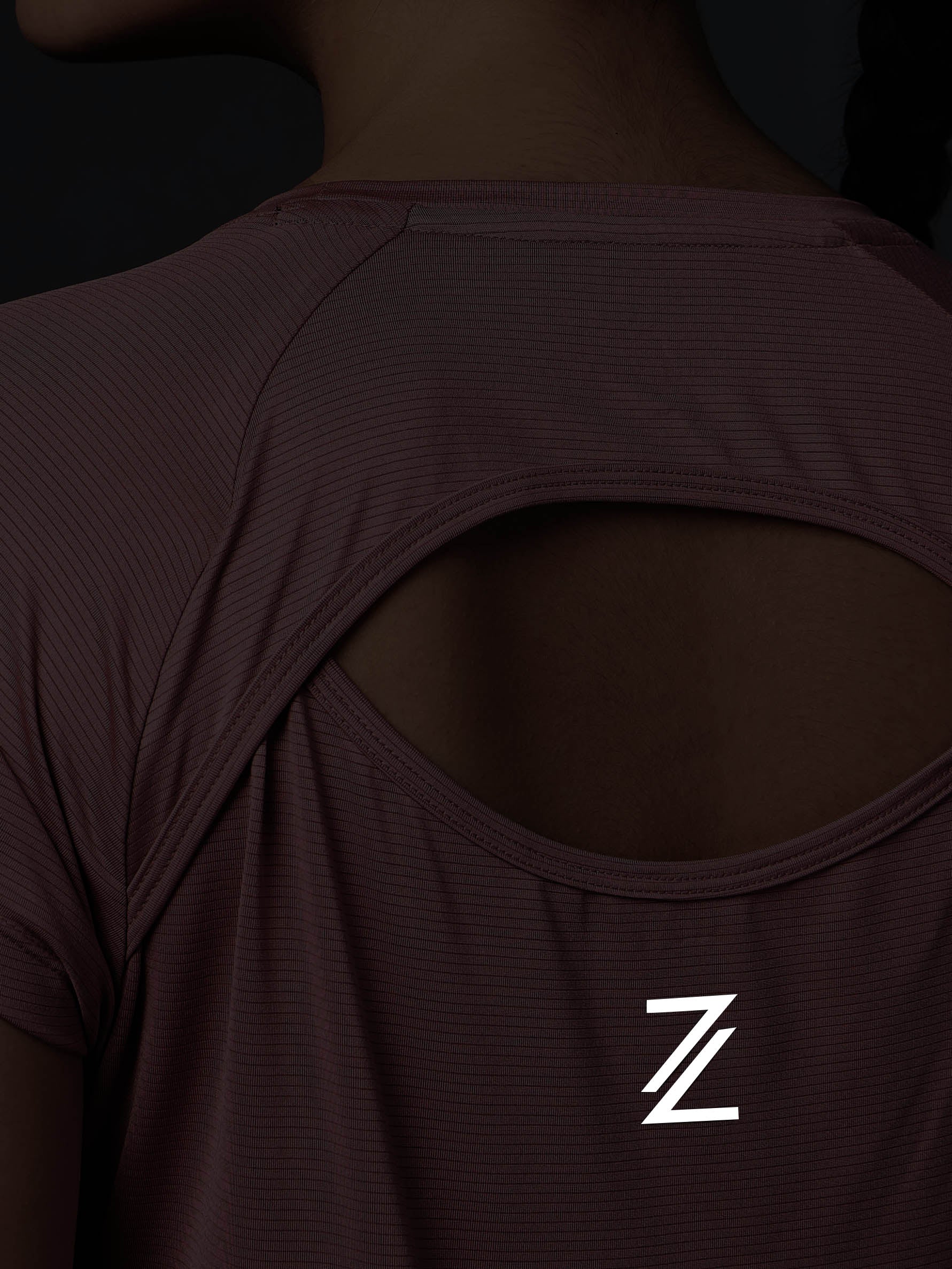 Women's Run Forward Stylised Back Pink T-shirt - Image 9