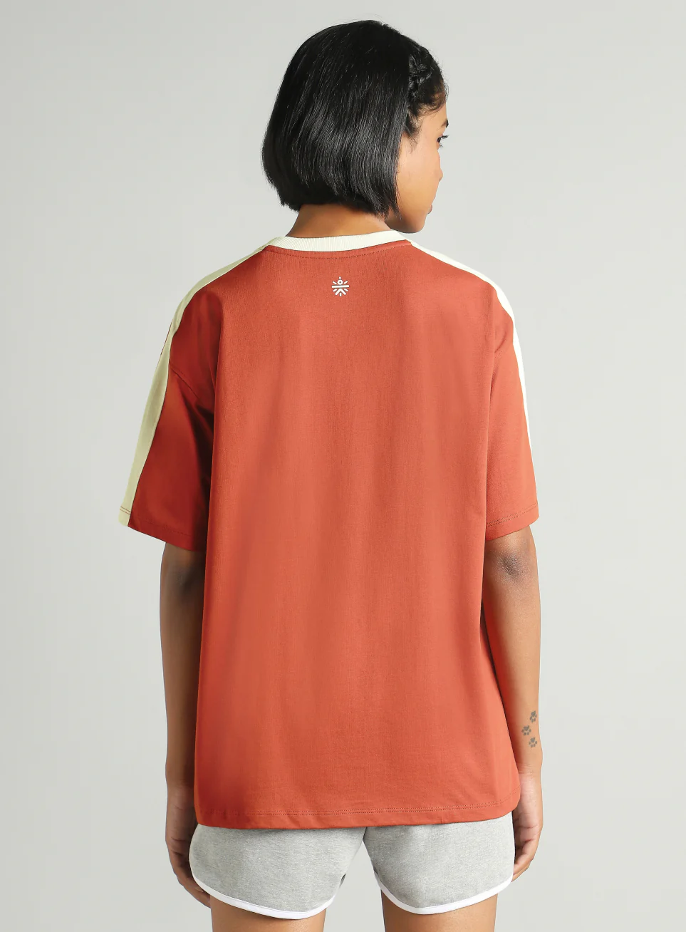 Women's Rust Fun Play Block Graphic Oversized T-shirt - Image 6