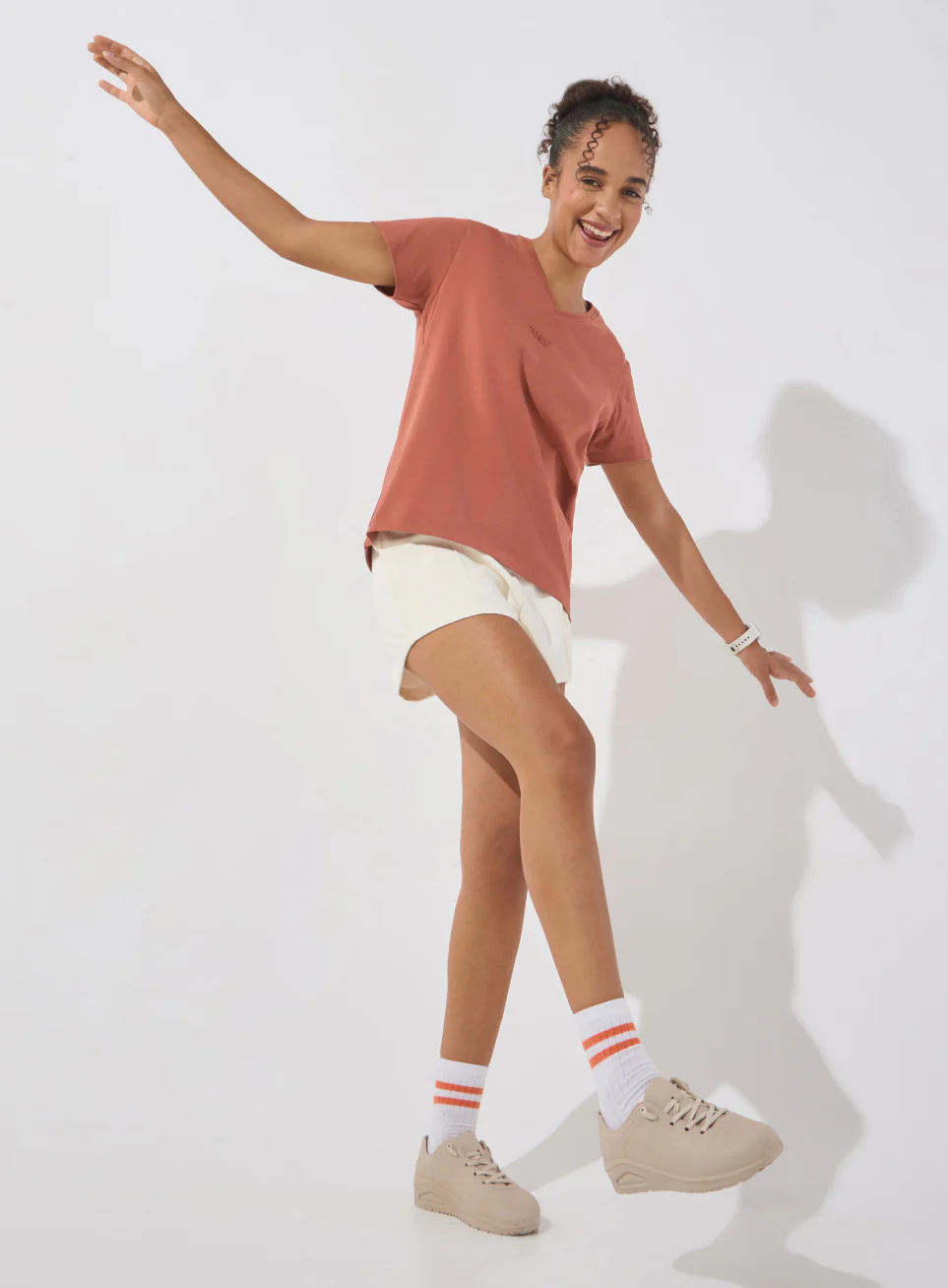 Women's Rust Soft Form V-Neck T-shirt - Image 3