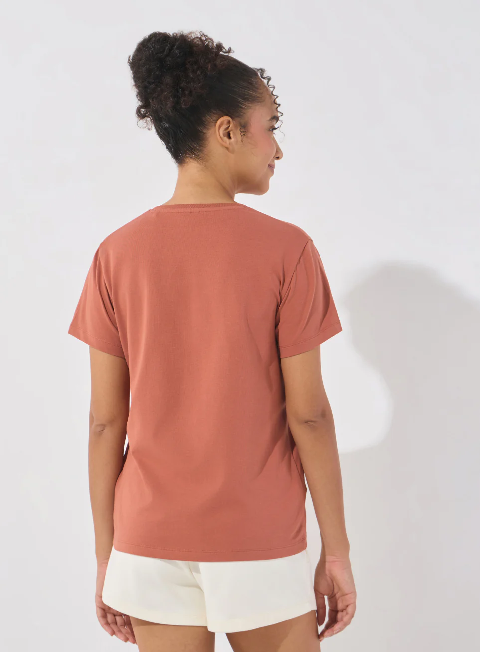 Women's Rust Soft Form V-Neck T-shirt - Image 6
