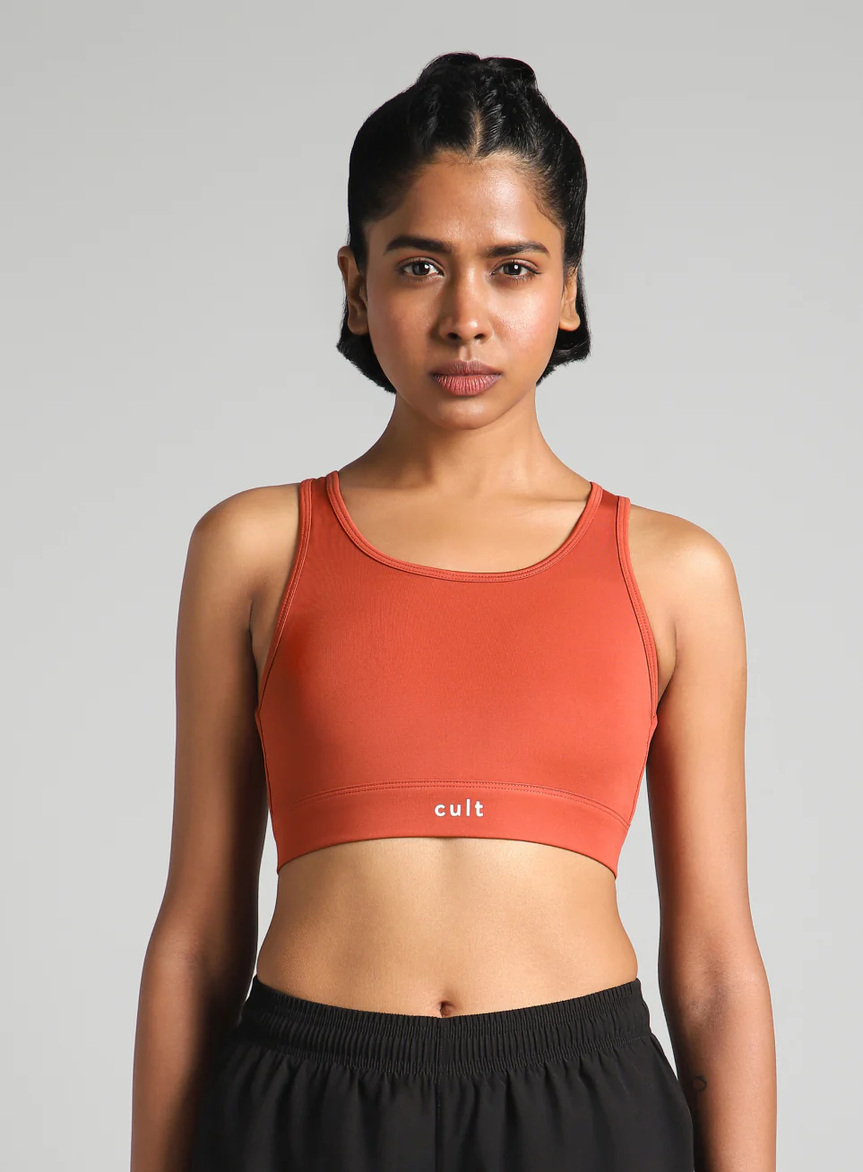 Women's Rust Training Criss Cross High Support Bra - Image 4