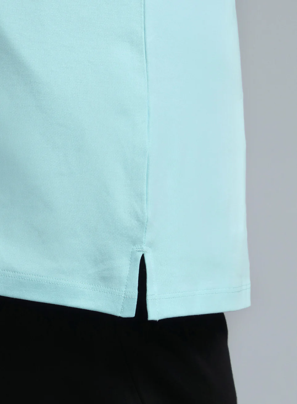 Women's Sky Blue Cotton Plus Size Everyday Oversized Fit T-shirt - Image 8