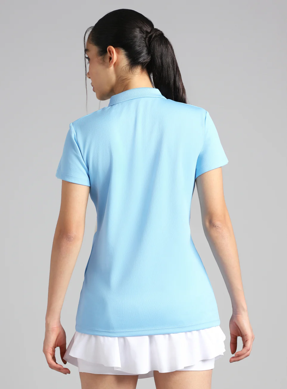 Women's Sky Blue True Performance Polo T-shirt - Image 6