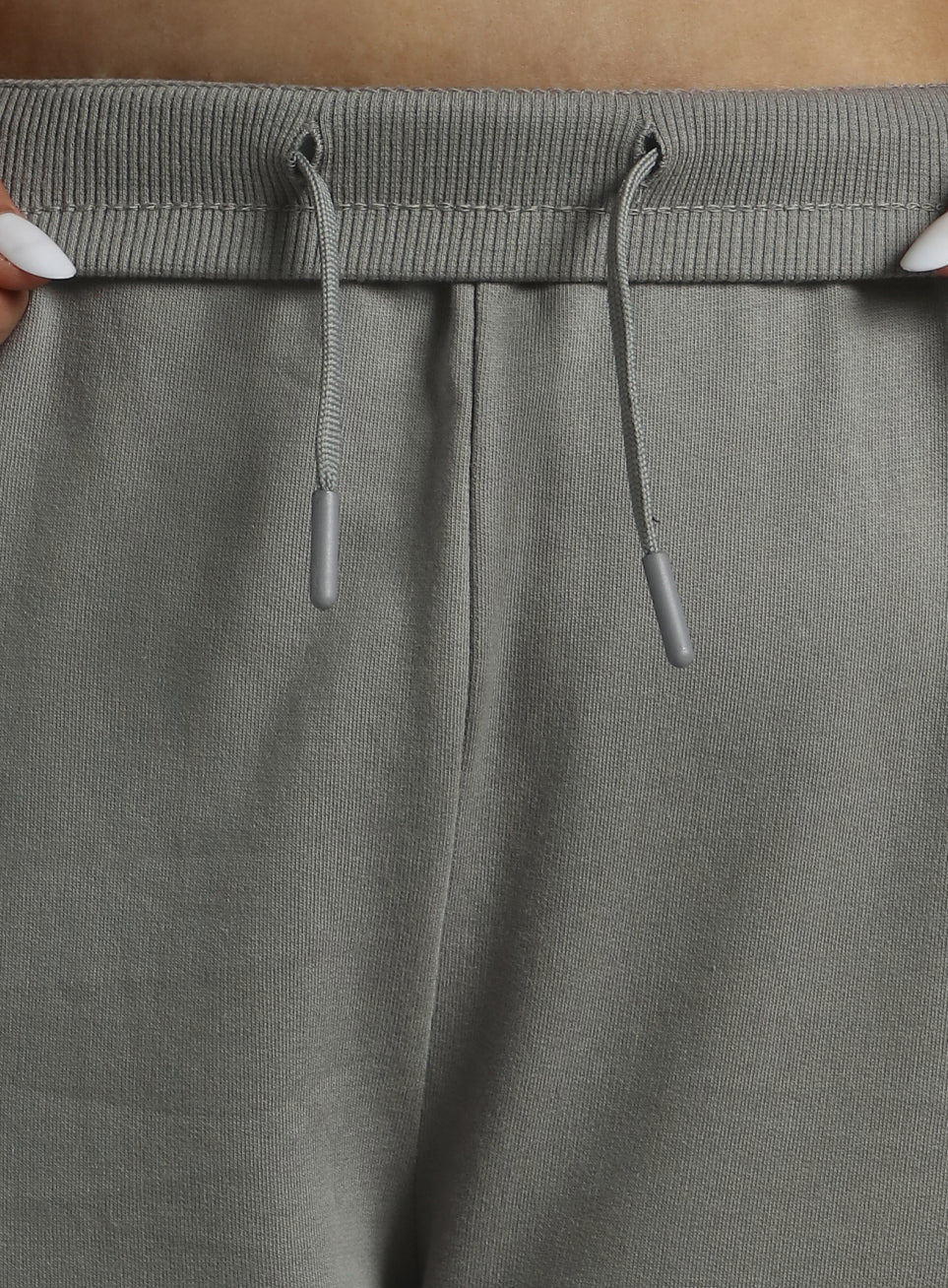 Women's Sky Dark Grey Cotton Plus Size Everyday Joggers - Image 9