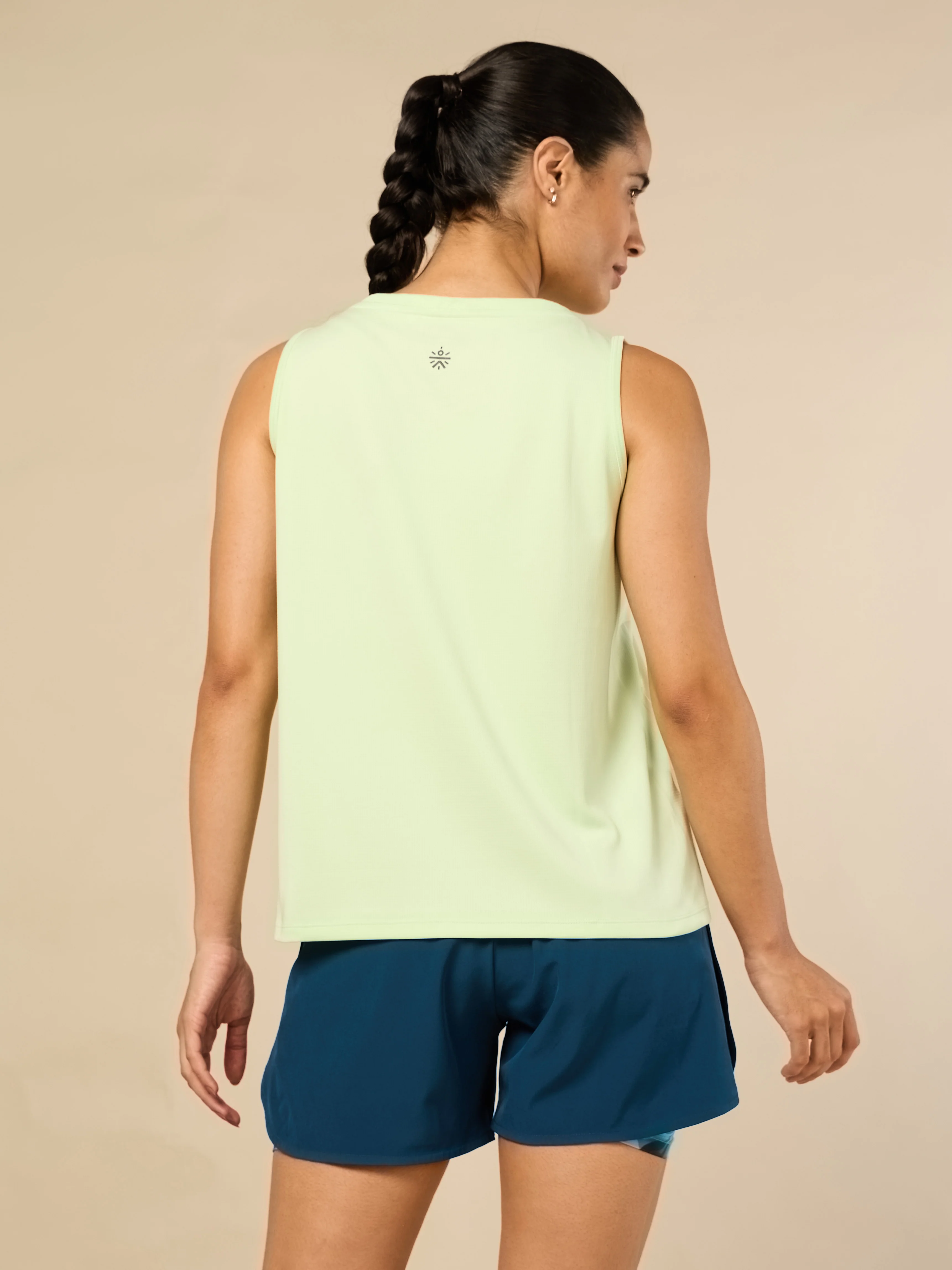 Women's Stay Fit Green Performance Tank - Image 6