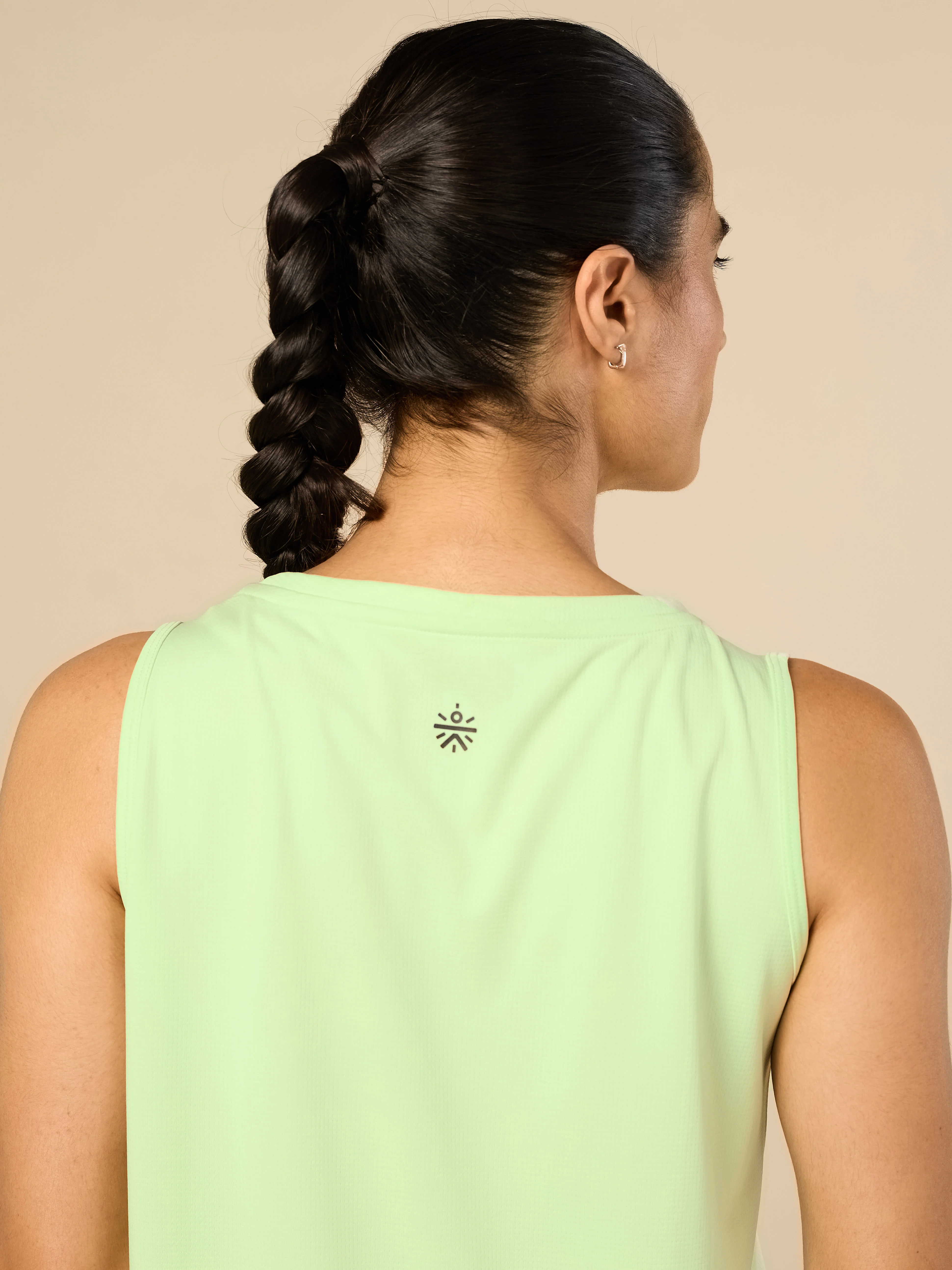 Women's Stay Fit Green Performance Tank - Image 8