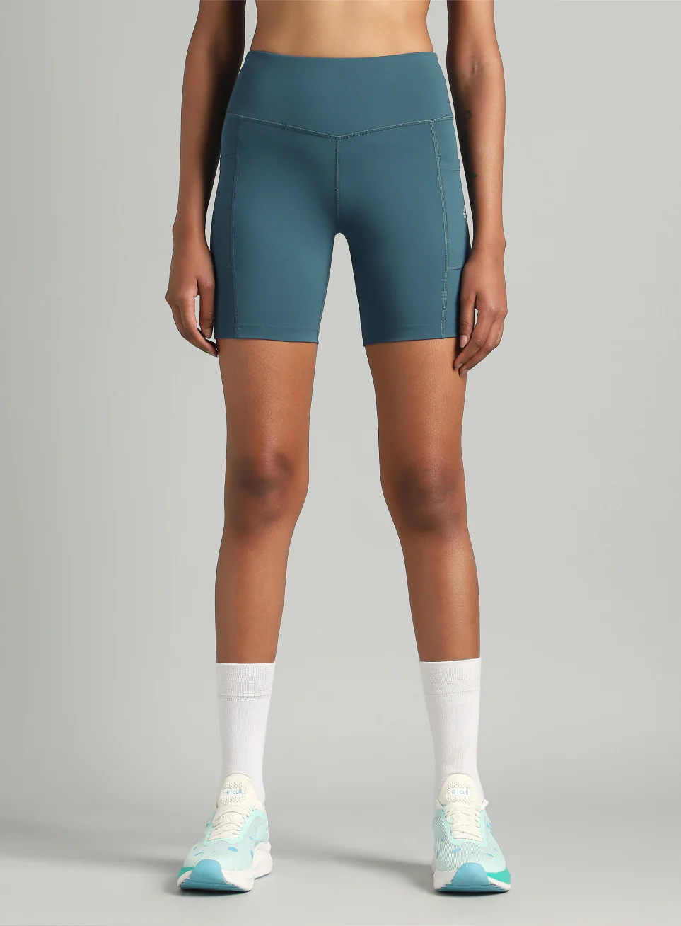 Women's Teal COMFlex Cycling Shorts - Image 4
