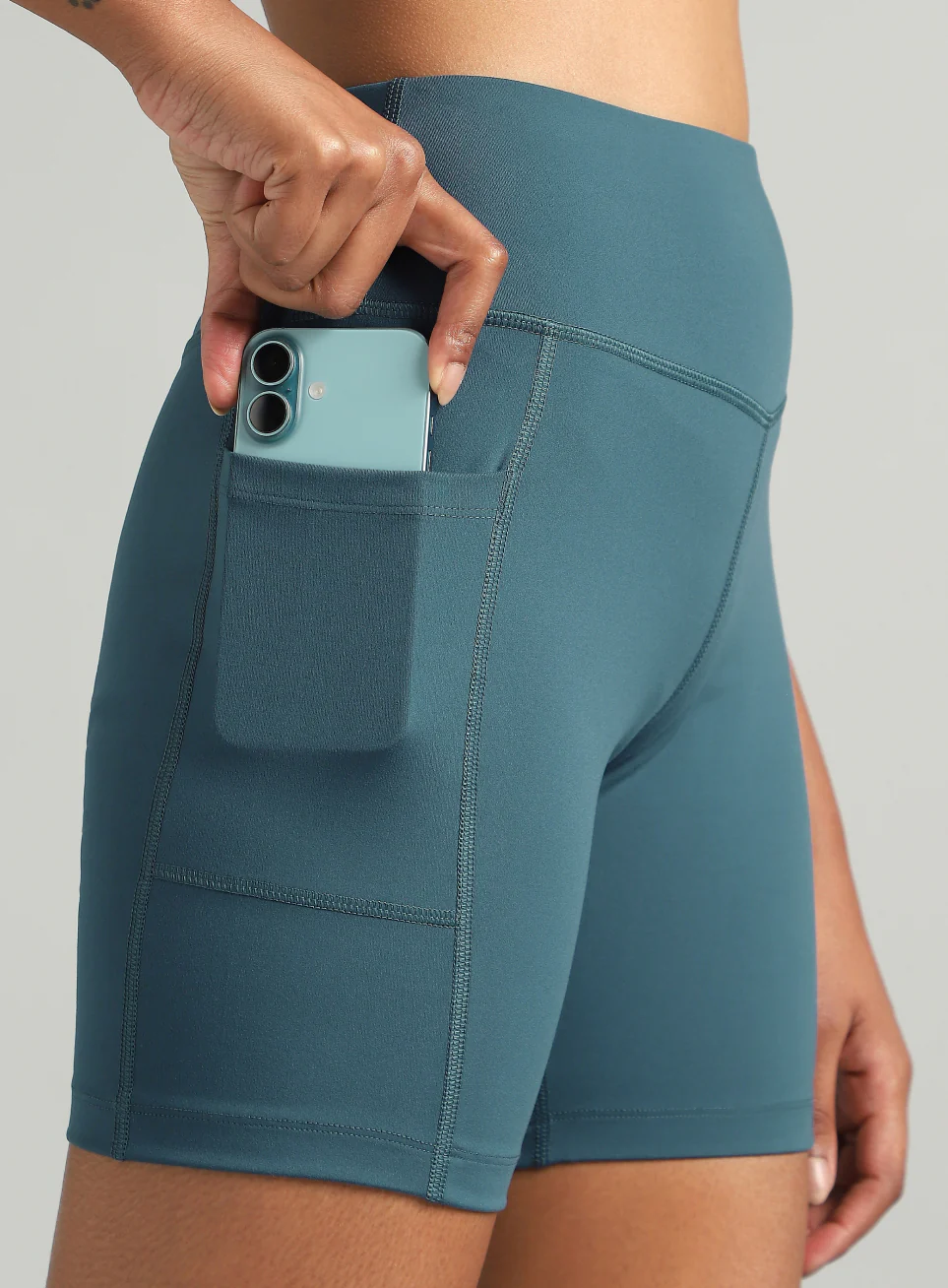 Women's Teal COMFlex Cycling Shorts - Image 7