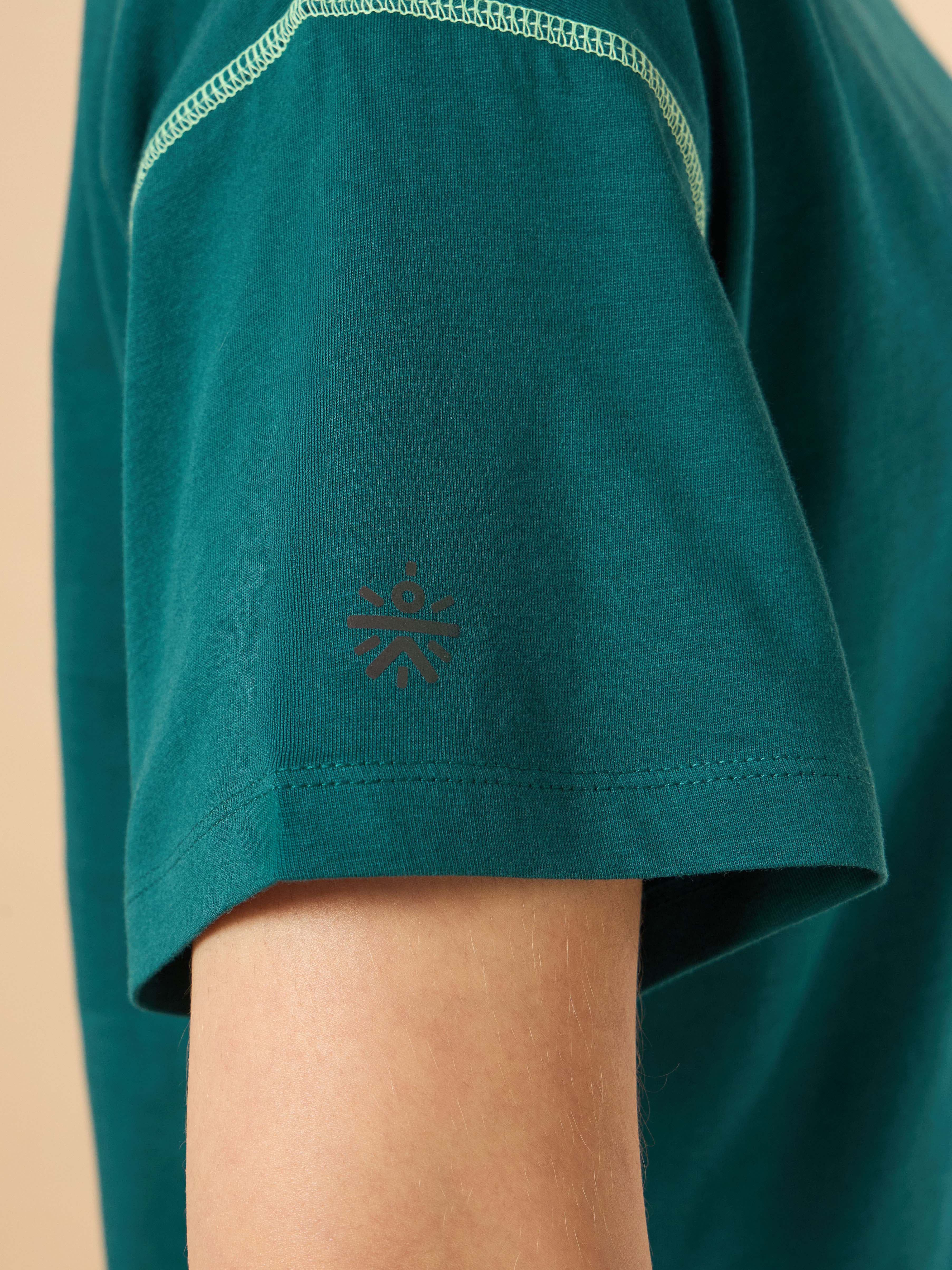 Women's Teal Cult Spirit Graphic Boxy crop T-shirt - Image 8