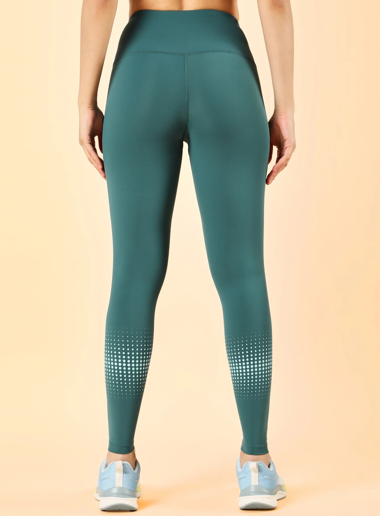Women's Teal Energy Map Printed COMFlex Tights - Image 6