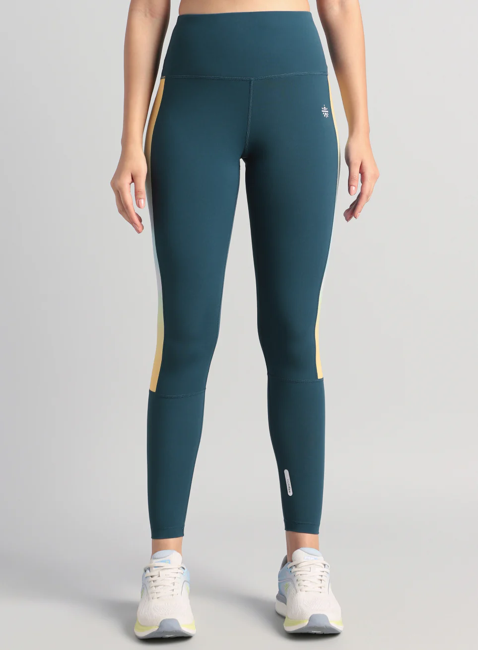 Women's Teal Energy Print Training COMFlex Tights - Image 4