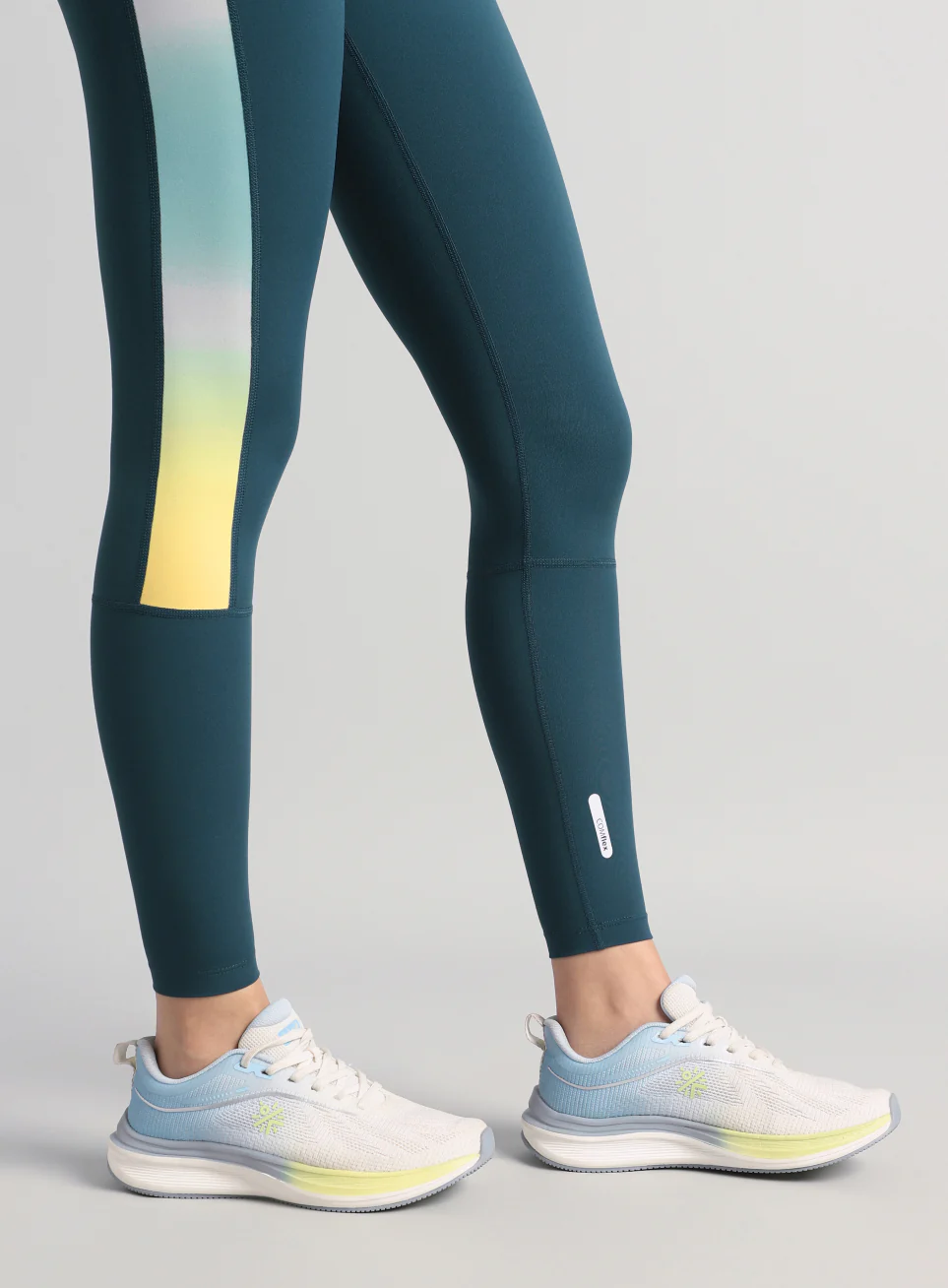 Women's Teal Energy Print Training COMFlex Tights - Image 7