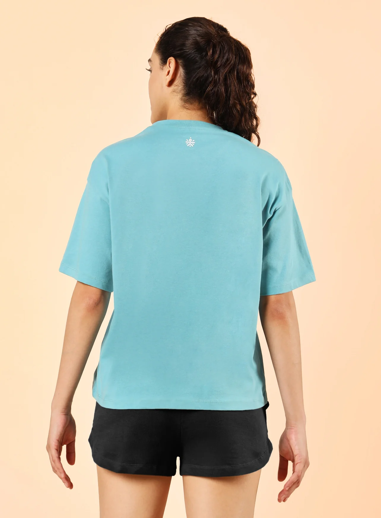 Women's Teal Pause and Align Printed T-shirt - Image 6
