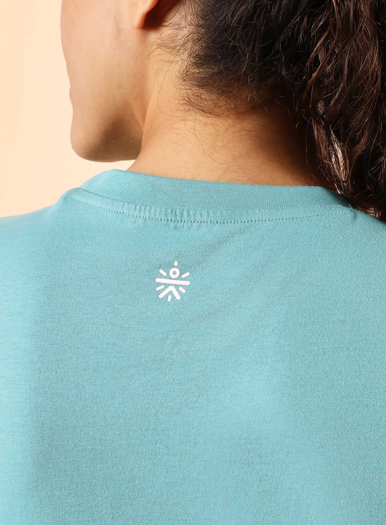 Women's Teal Pause and Align Printed T-shirt - Image 8