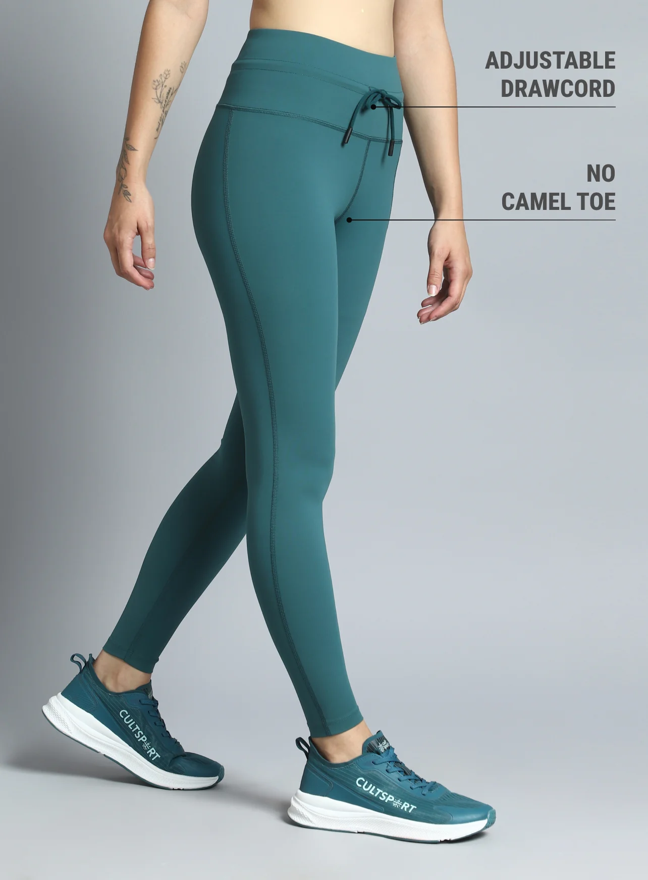 Women's Teal Performance Pro Training COMFlex Tights - Image 5