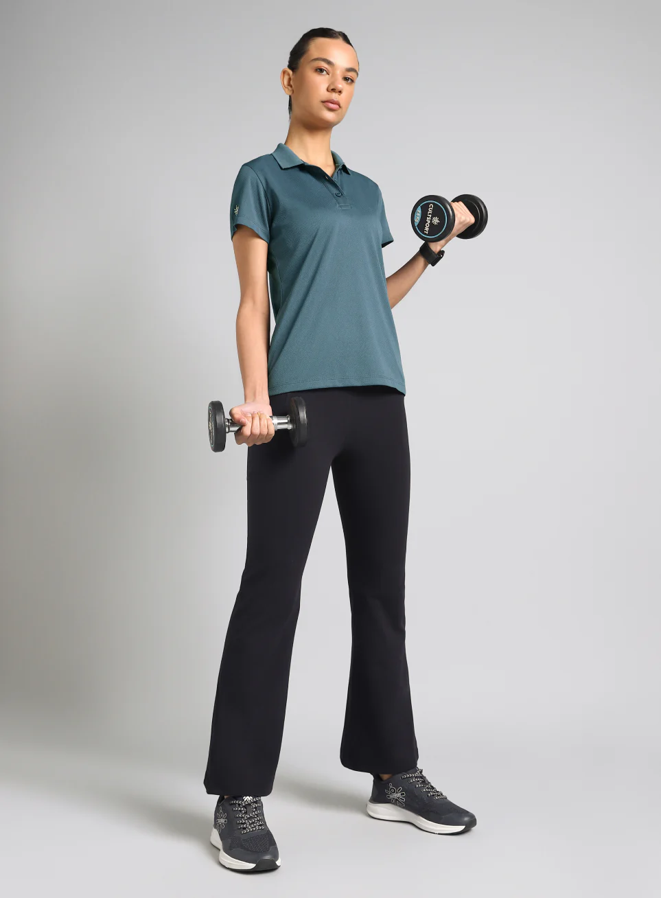 Women's Teal Performance Training Polo - Image 3