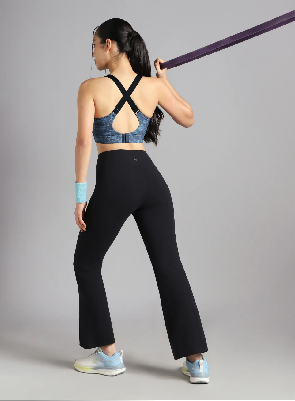 Women's Teal Printed High Impact Training Bra - Image 2