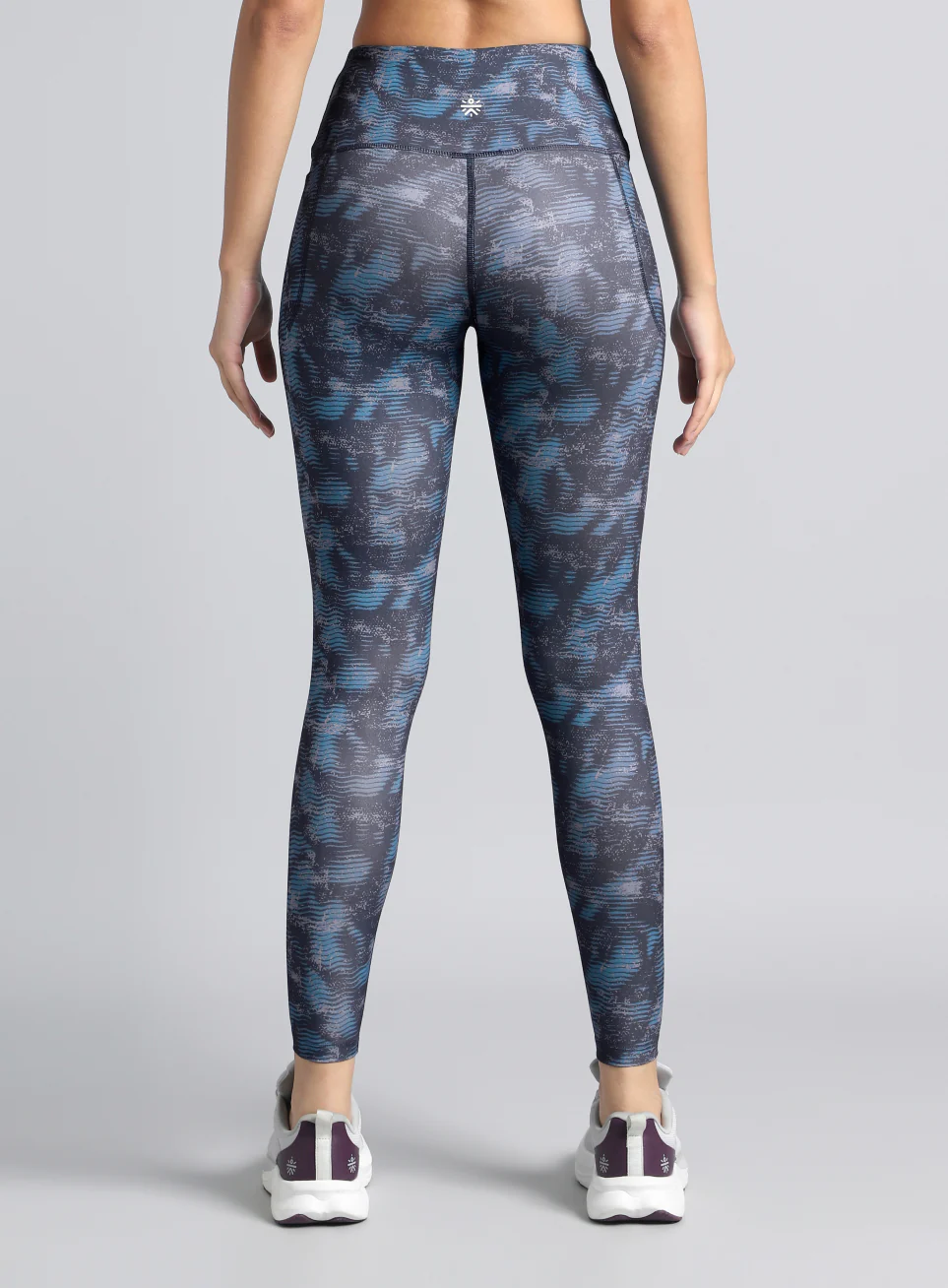 Women's Teal Printed Train All Day COMFlex Tights - Image 6