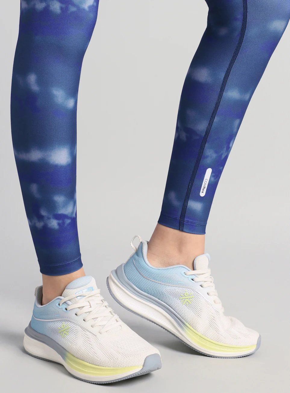 Women's Teal Printed Train All Day COMFlex Tights - Image 8