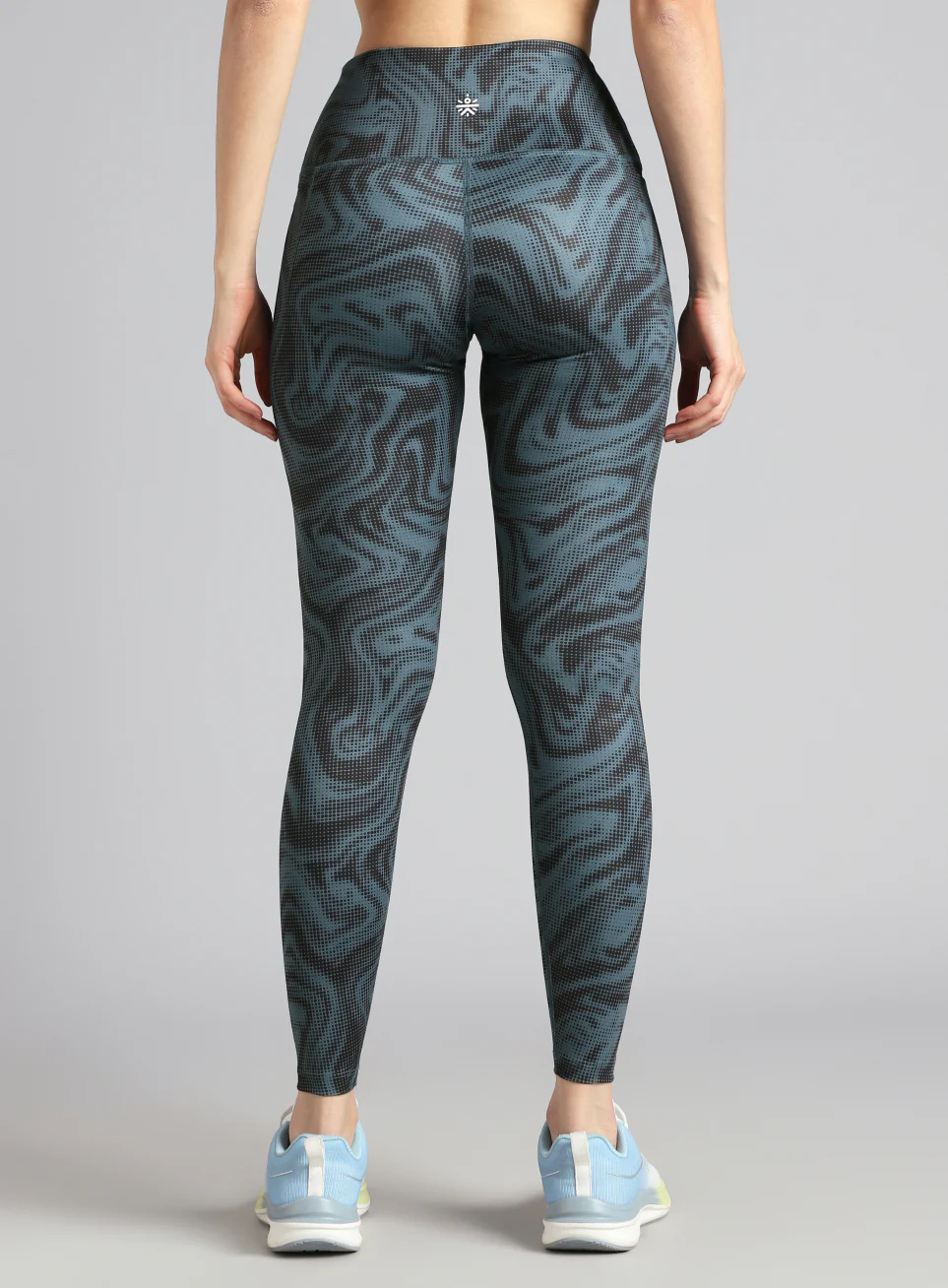 Women's Teal Printed Train All Day COMFlex Tights - Image 6