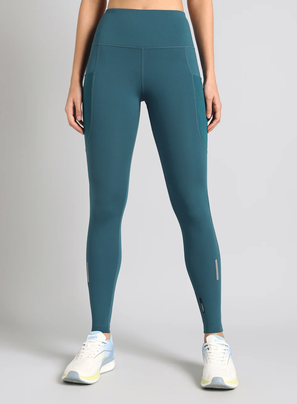 Women's Teal Run Elevate COMFlex Tights - Image 4