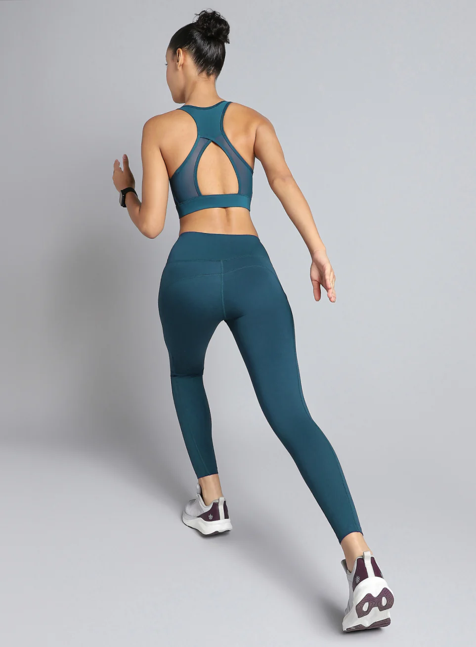 Women's Teal Run Elevate High Support Bra - Image 2