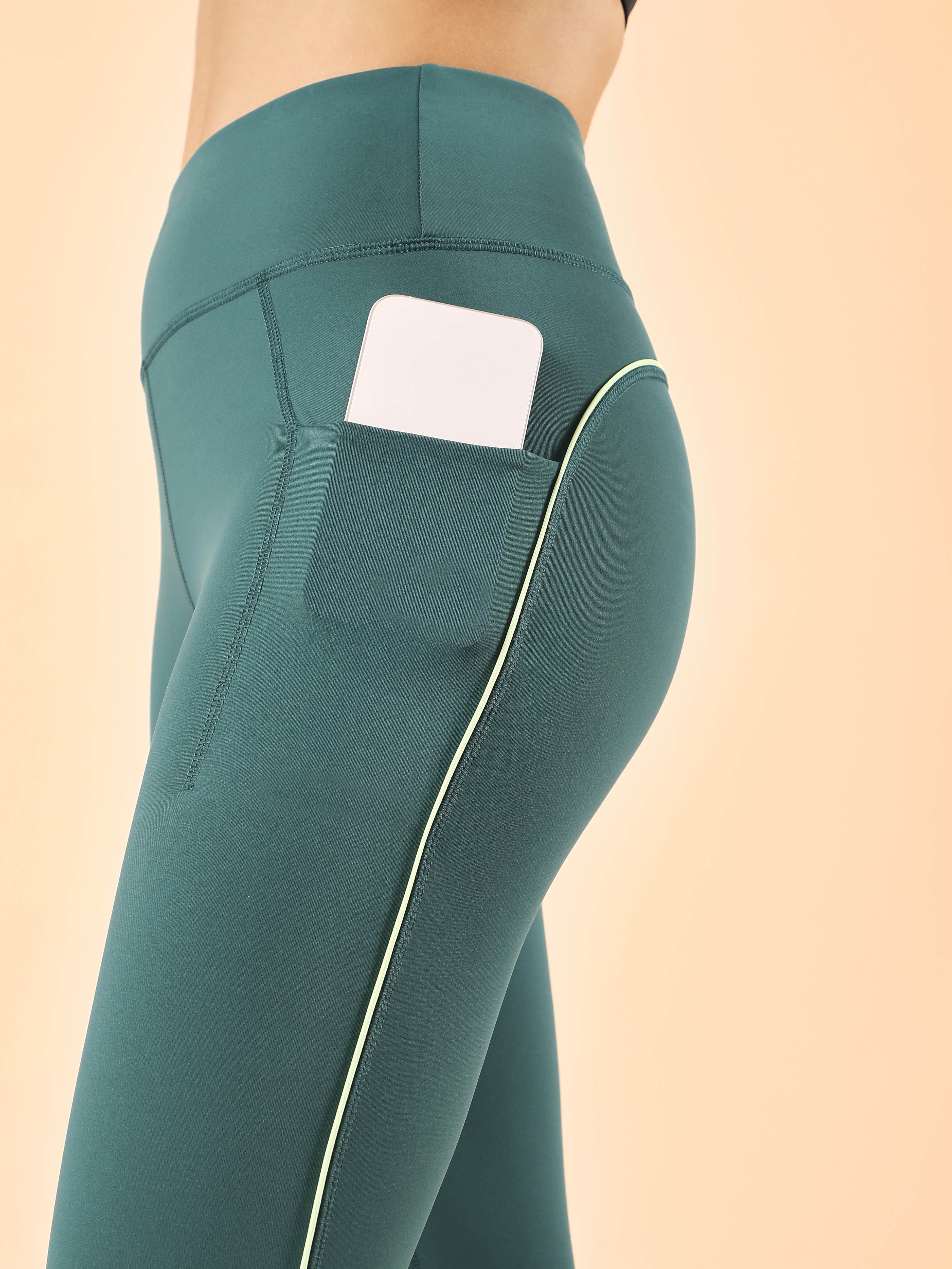 Women's Teal Train All Sculpted COMFlex Tights - Image 7