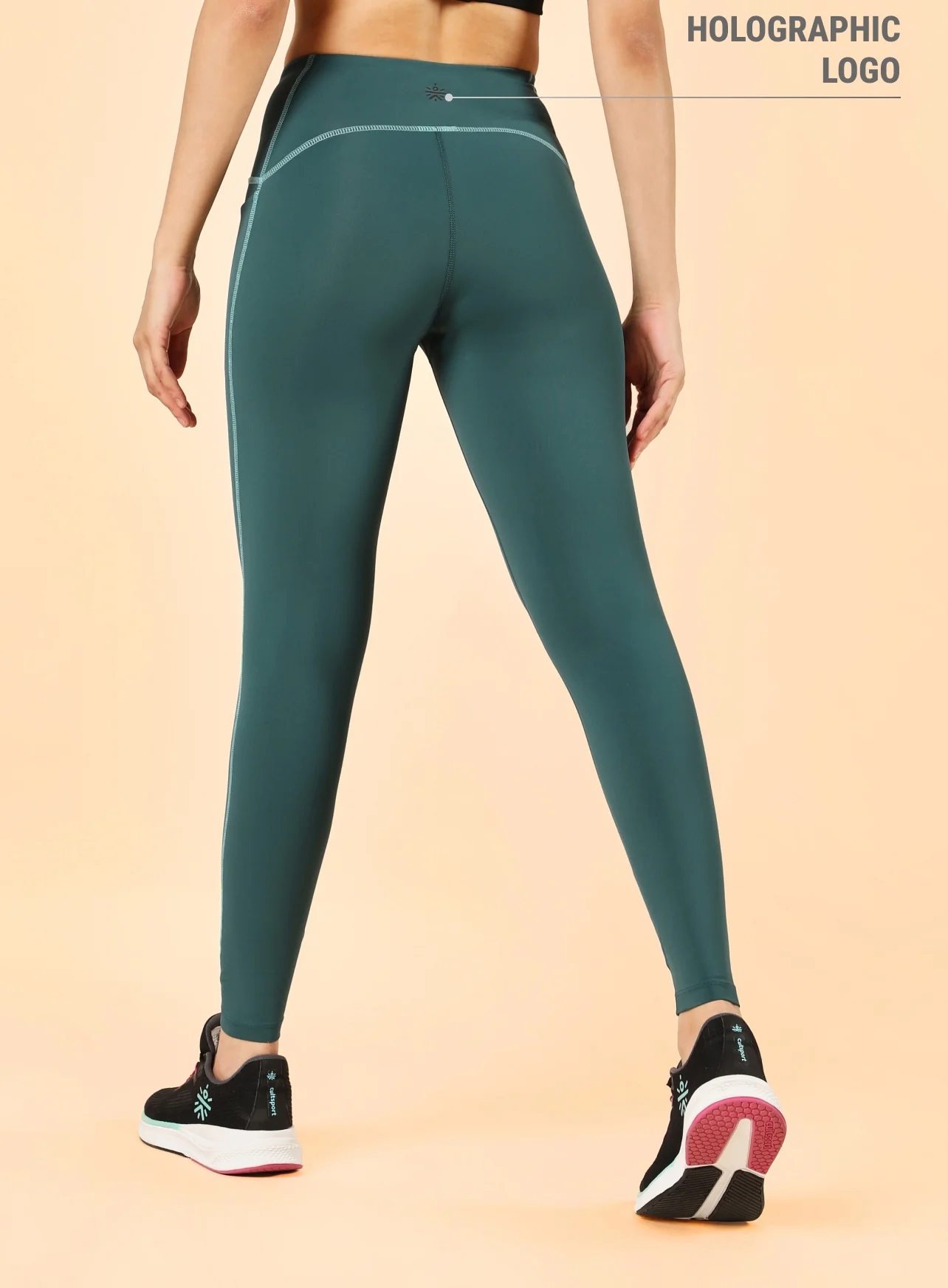 Women's Teal Training Sculpted COMFlex Tights - Image 6