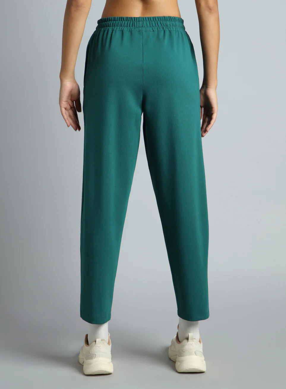 Women's Teal Traveller Tapered Fit Trackpants - Image 6