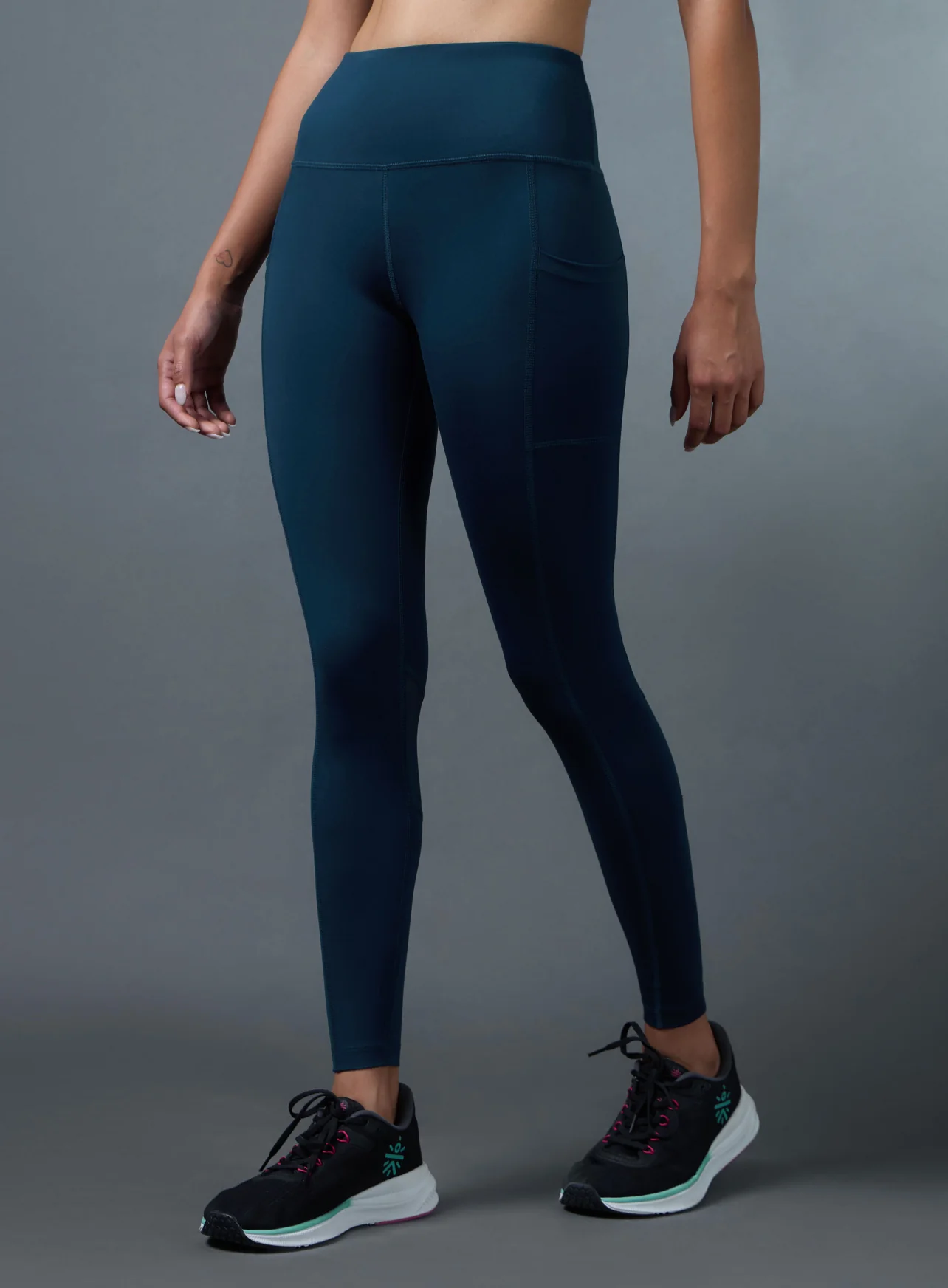 Women's Teal Ultimate Running Tights - Image 5