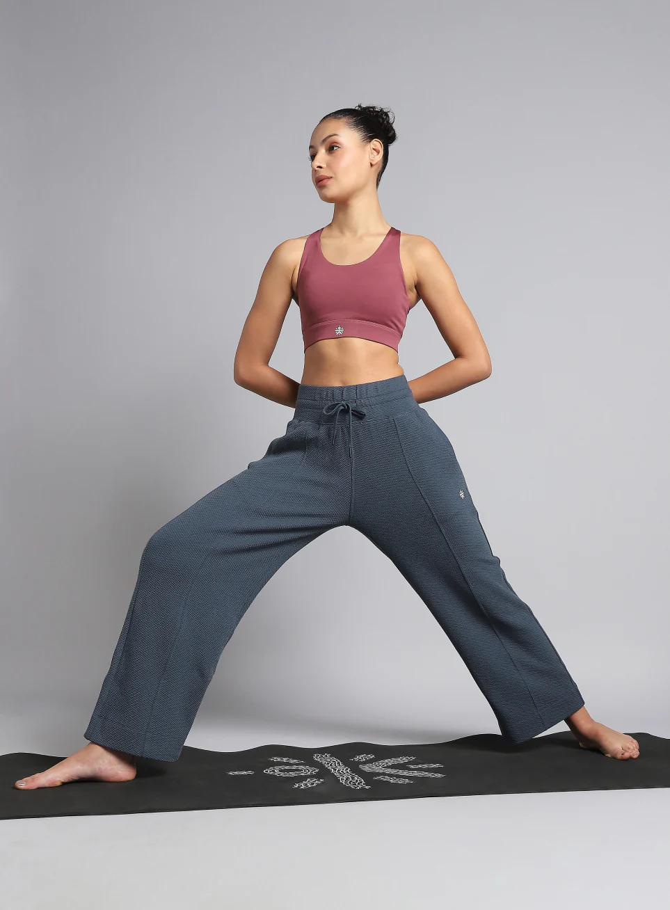 Women's Teal Yoga Flow Wide Leg Pants - Image 2