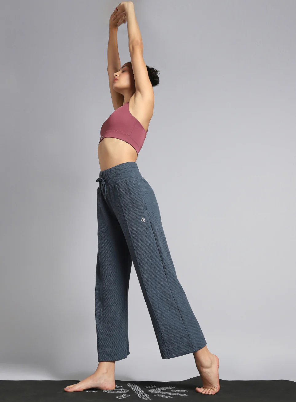 Women's Teal Yoga Flow Wide Leg Pants - Image 3