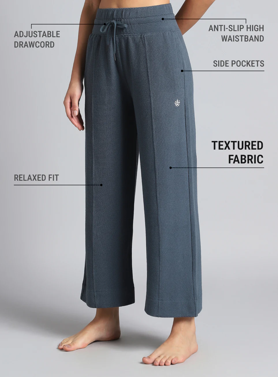 Women's Teal Yoga Flow Wide Leg Pants - Image 5