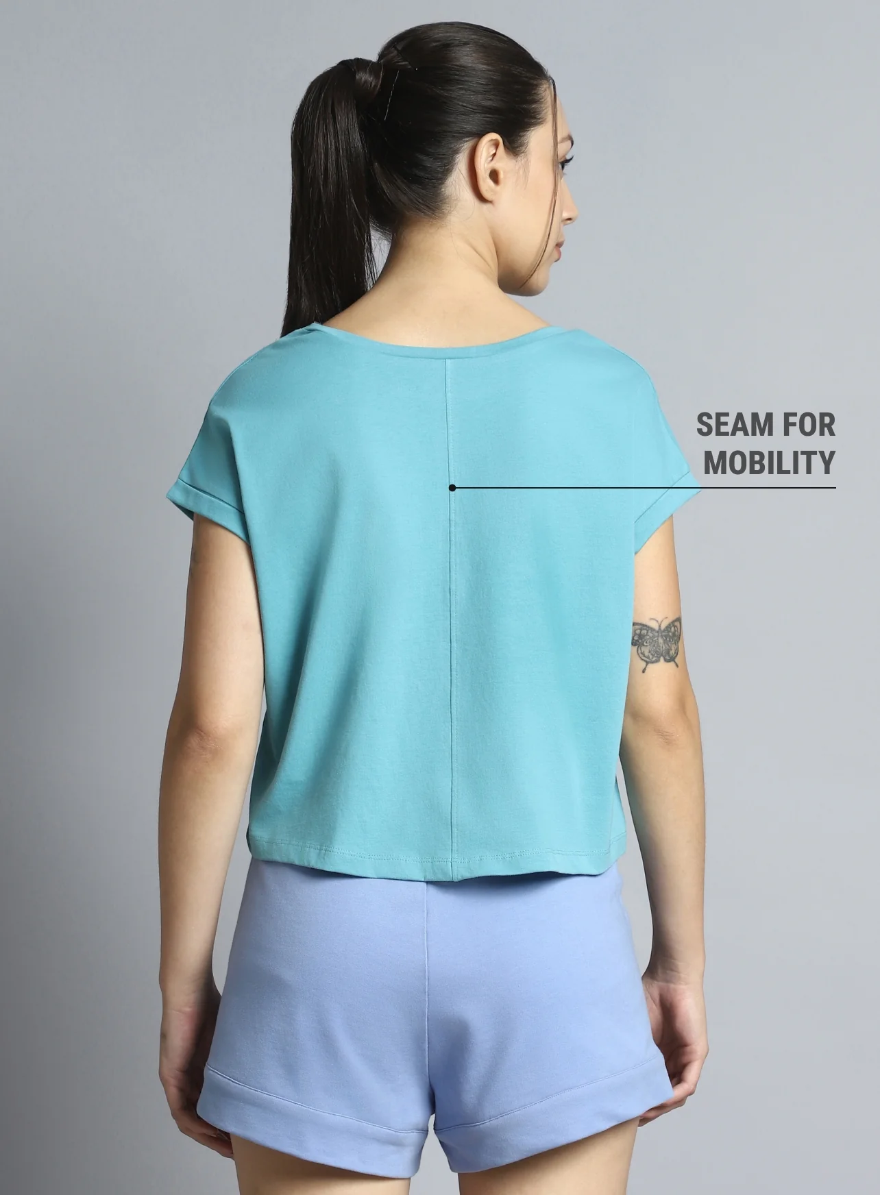 Women's Teal Yoga Harmony Graphic T-shirt - Image 6
