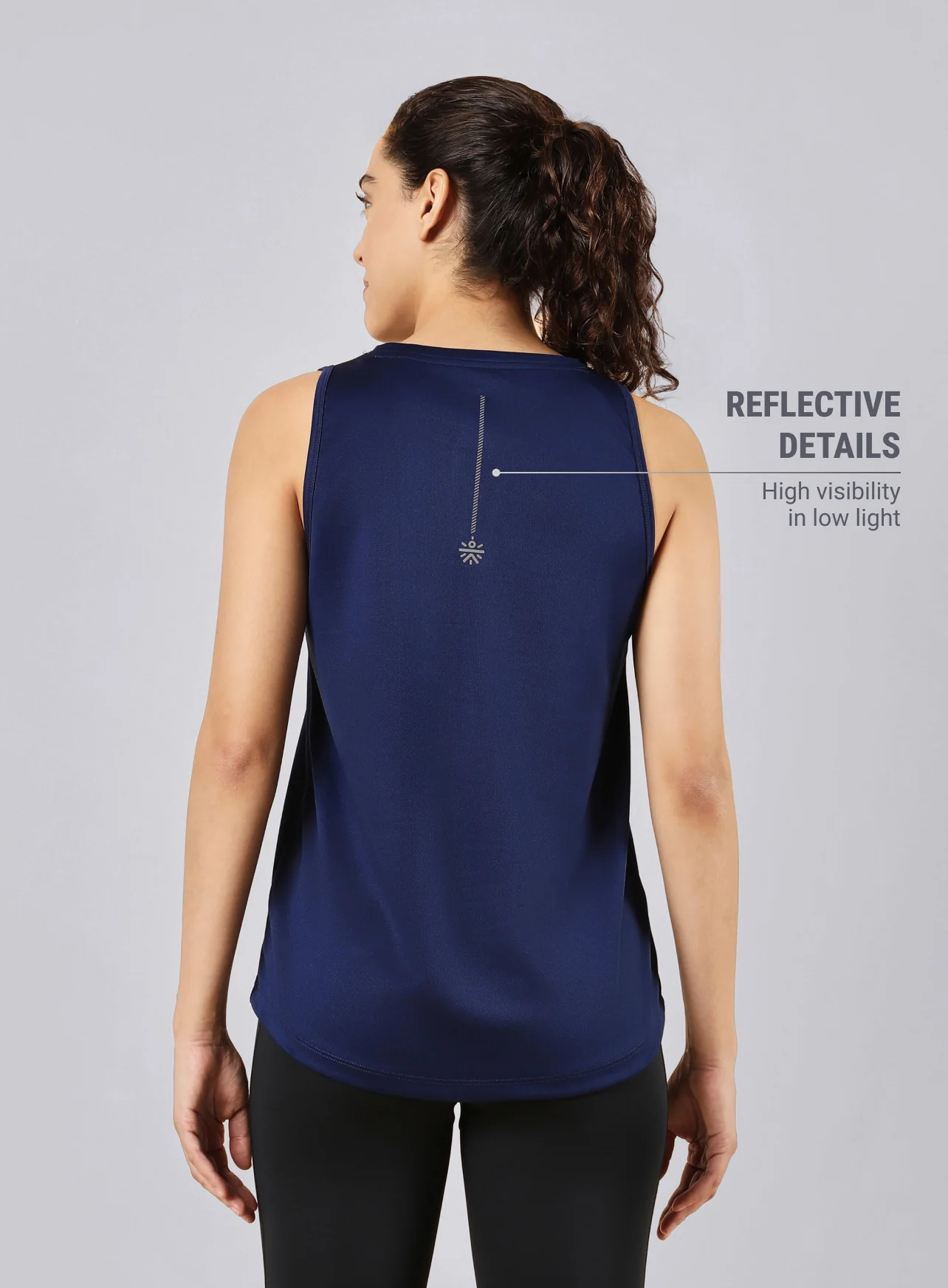 Women's All Day Active Navy Tank - Image 6