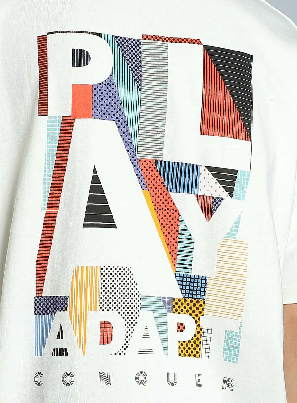 Women's White Back Print Oversized Fit T-shirt - Image 8