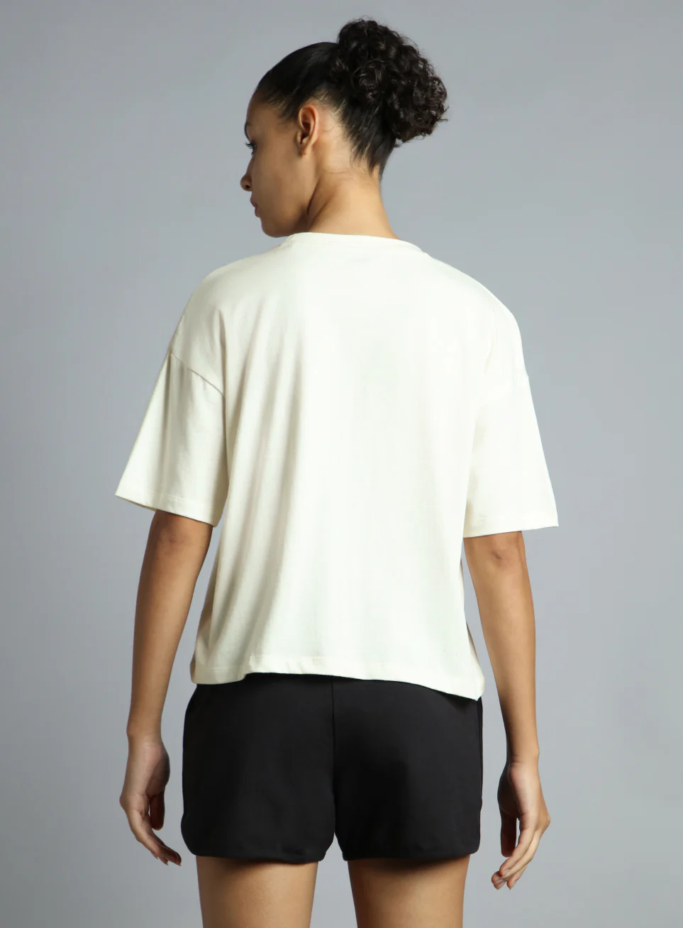 Women's White Branding Cropped T-shirt - Image 6