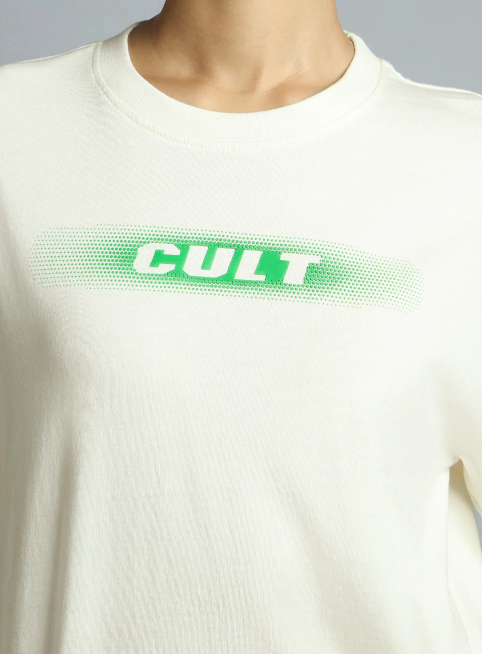 Women's White Branding Cropped T-shirt - Image 7