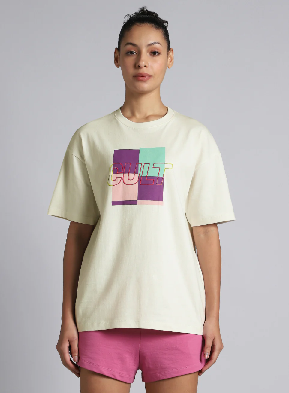 Women's White Cult Brand Carrier Oversized T-shirt - Image 4
