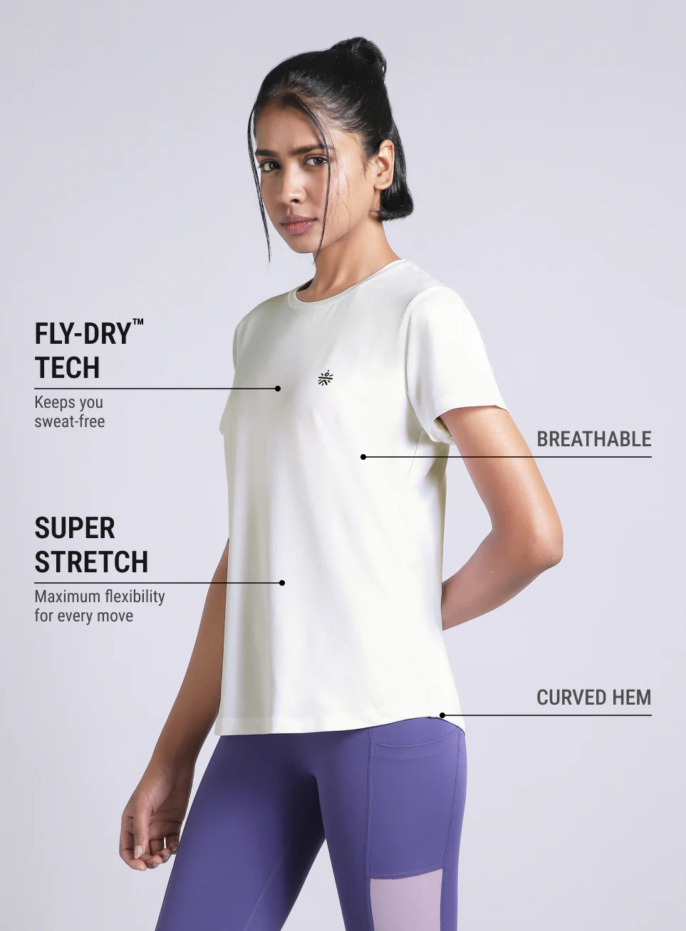Women's White Must Have Workout T-shirt - Image 5