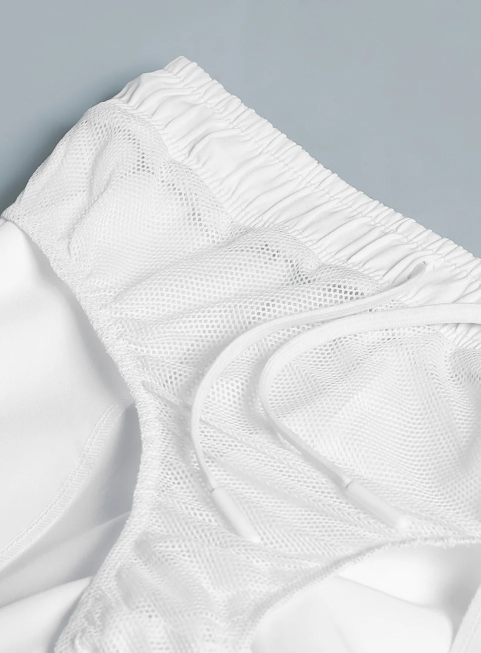 Women's White Pace Up Running Shorts - Image 8