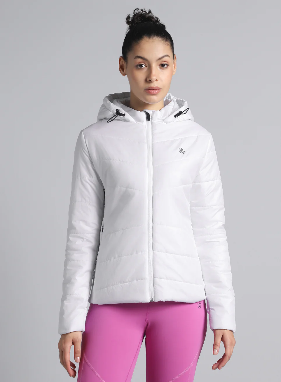 Women's White Puffer Jacket - Image 4