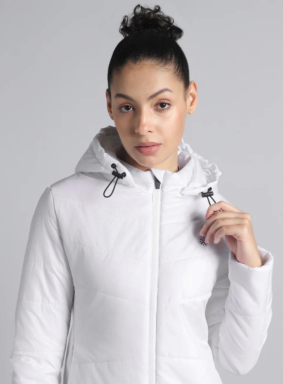 Women's White Puffer Jacket - Image 9